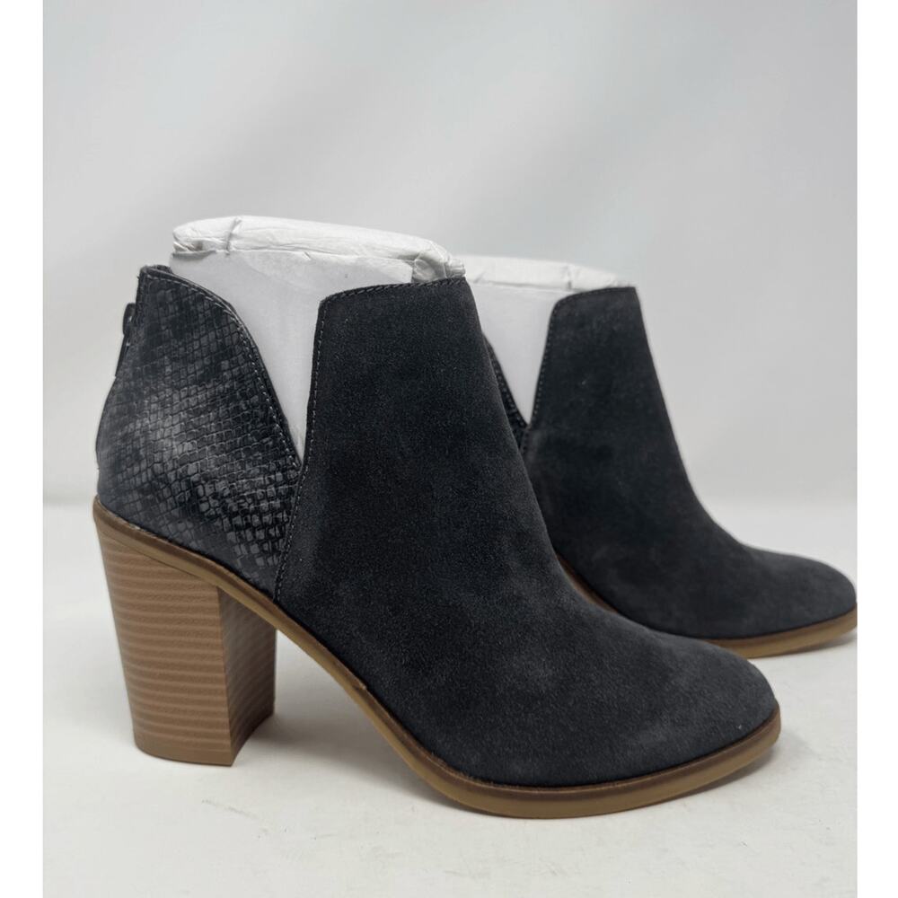 Dolce Vita Dv8 Shai Mixed Material Heeled Gray Bootie Boots Women’s 9 Nwob